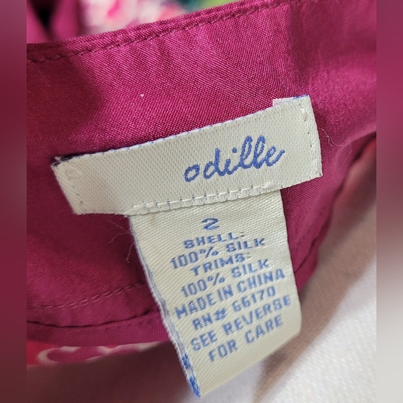 Anthropologie FRUITERIA BLOUSE HABOTI 100% SILK Odille Top Size 2 - Picture 4 of 4